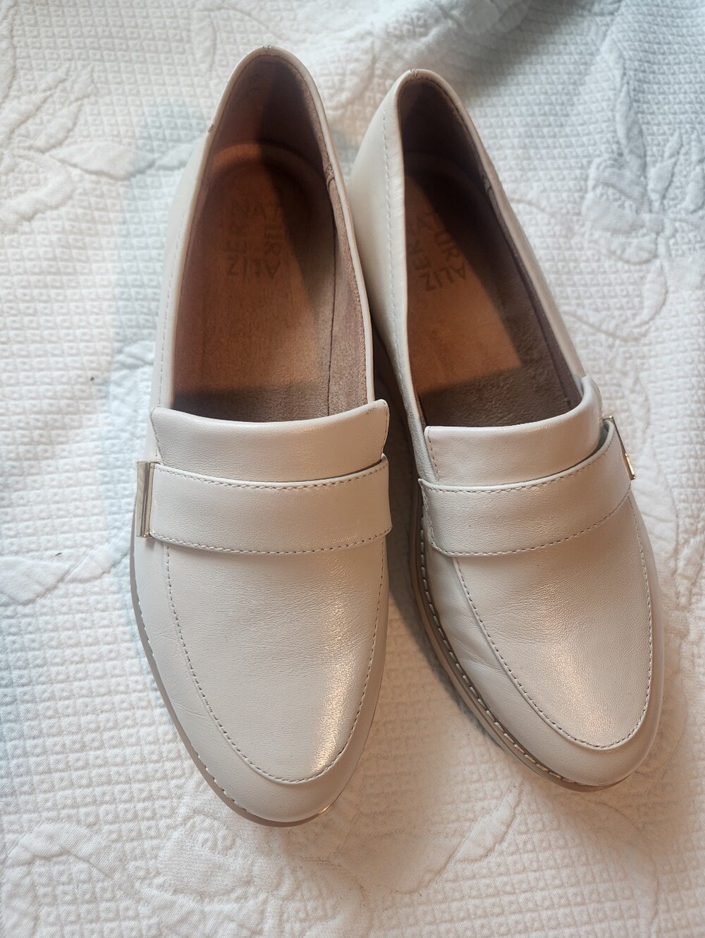 Naturalizer Cream Leather Penny Loafers - Picture 6 of 9
